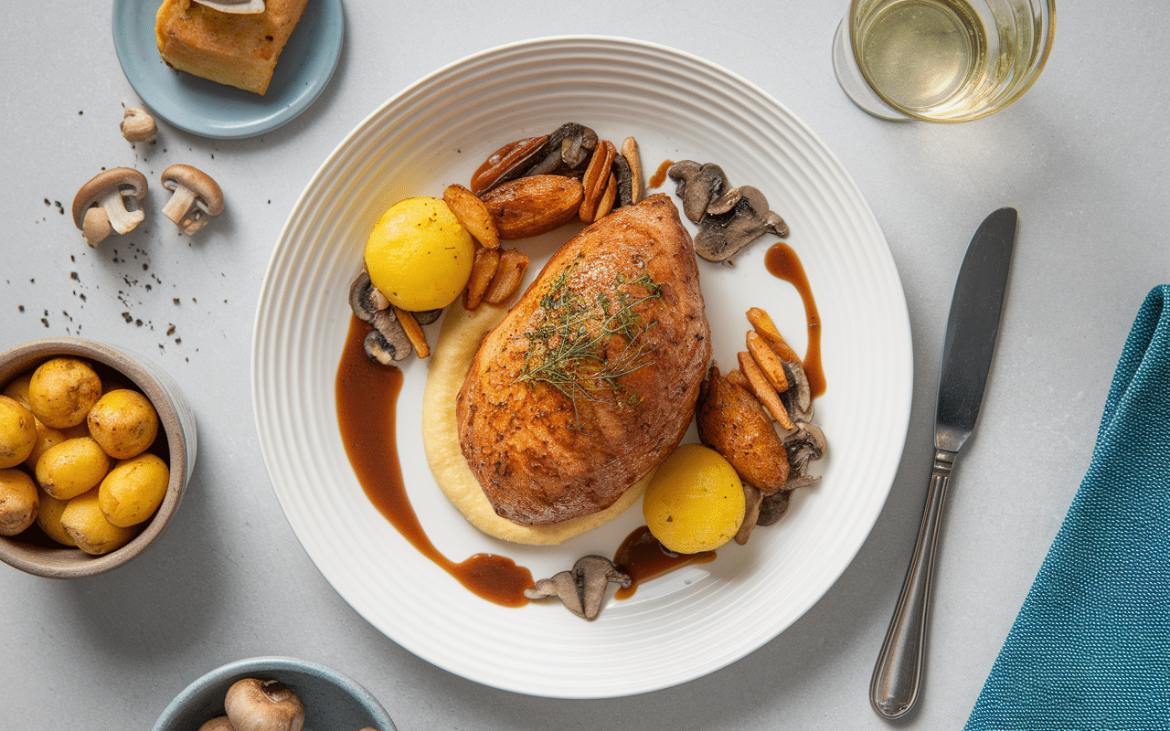 accompagnement du magret de canard pommes sarladaises puree champignons figues