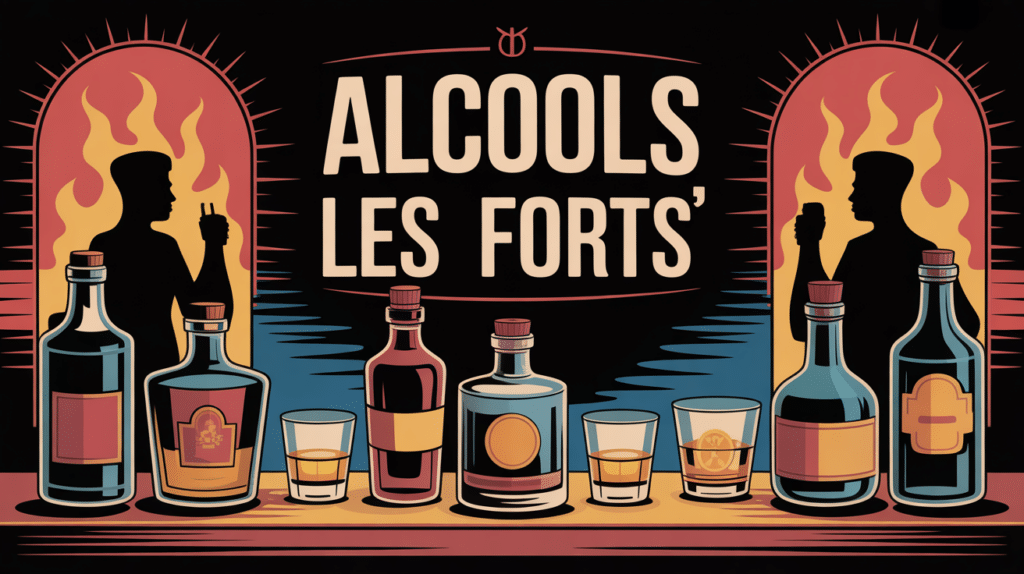 alcool le plus fort du monde image stylisee bouteilles bar