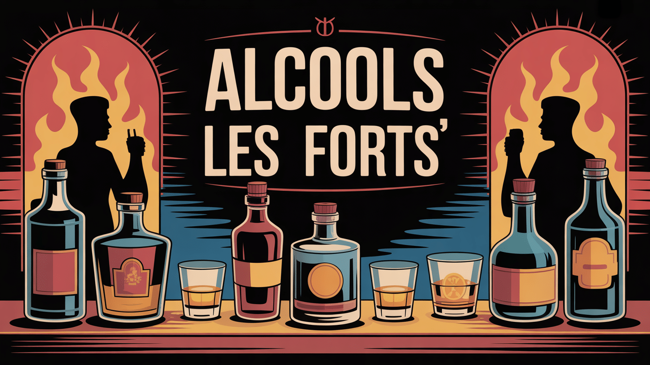 alcool le plus fort du monde image stylisee bouteilles bar