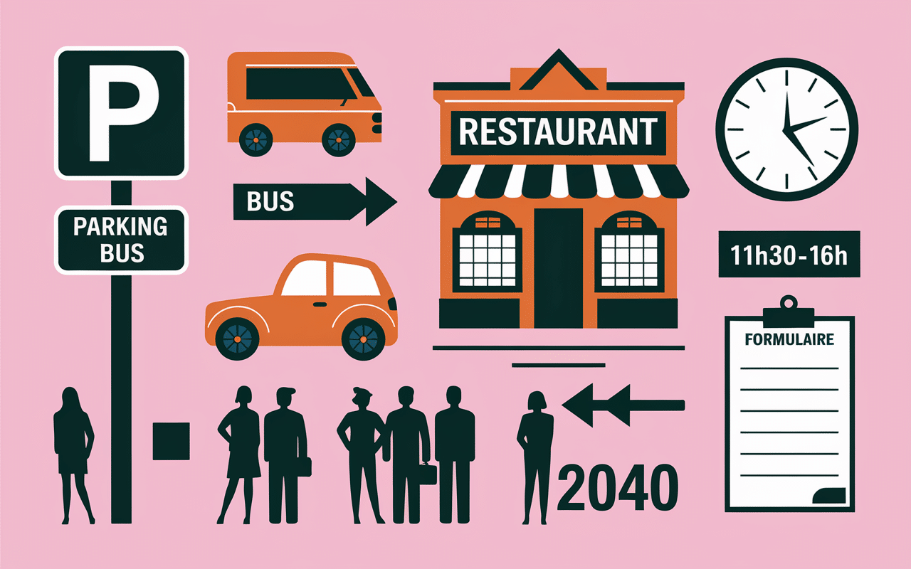 acces et reservation au p'tit resto plan