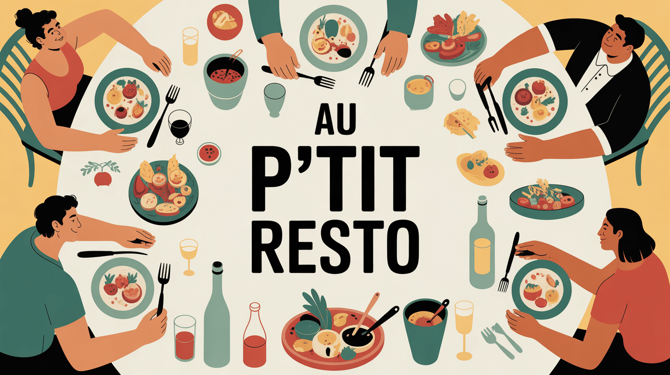 table conviviale au p'tit resto partage repas