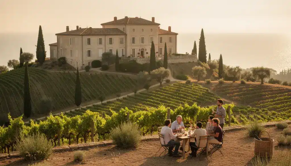 Château Capitoul entouré de vignes diversité La Clape