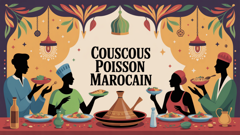 Table conviviale couscous poisson marocain