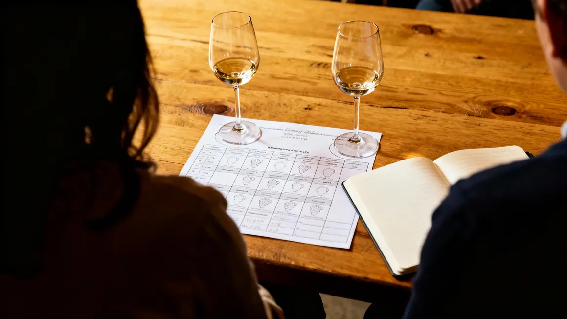 Degustation maison fiche remplie vin