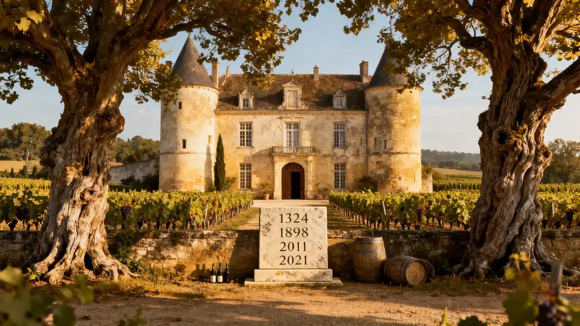 Château Capitoul ancien et vignes dates marquantes