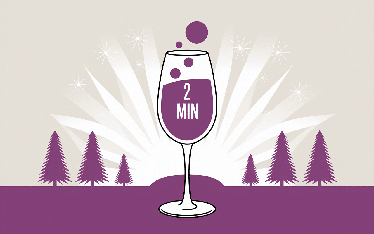 verre kir royal avec minuterie et champagne