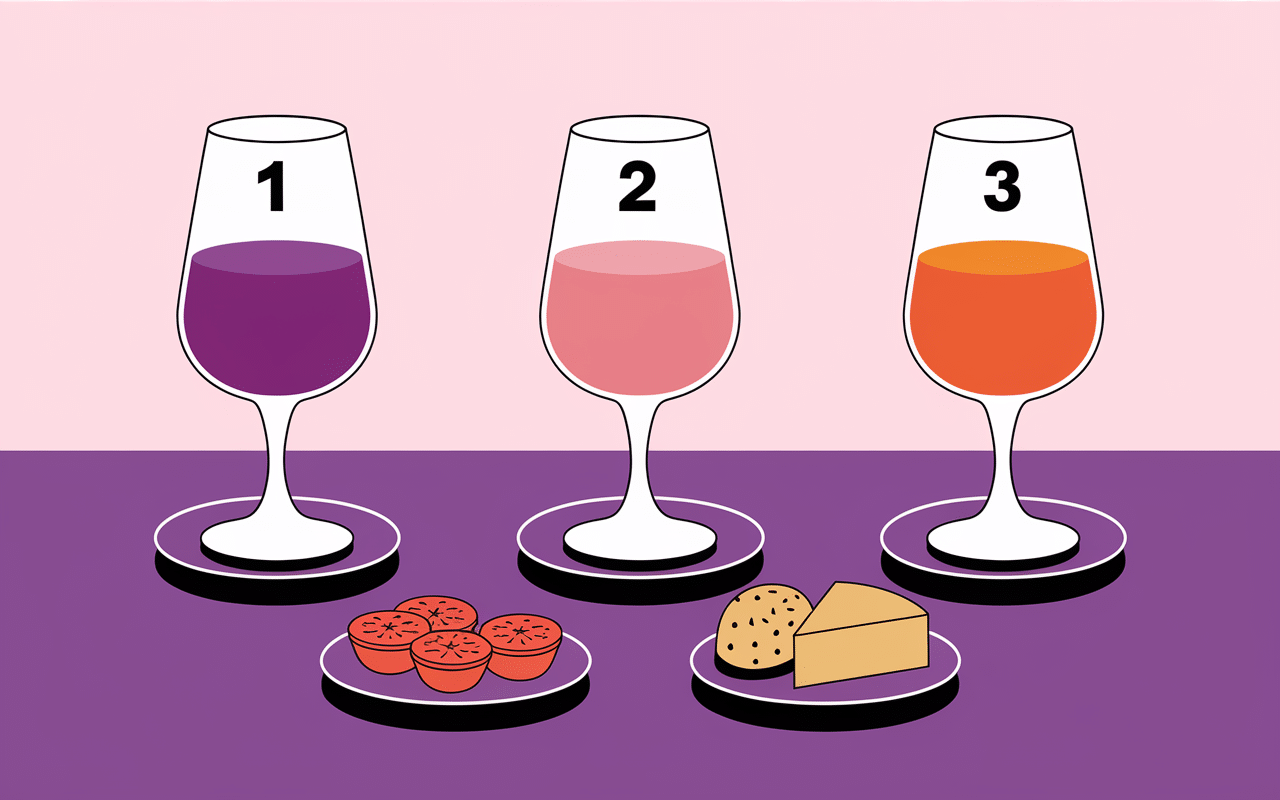 trois kir royal colorés avec plateaux apéritifs