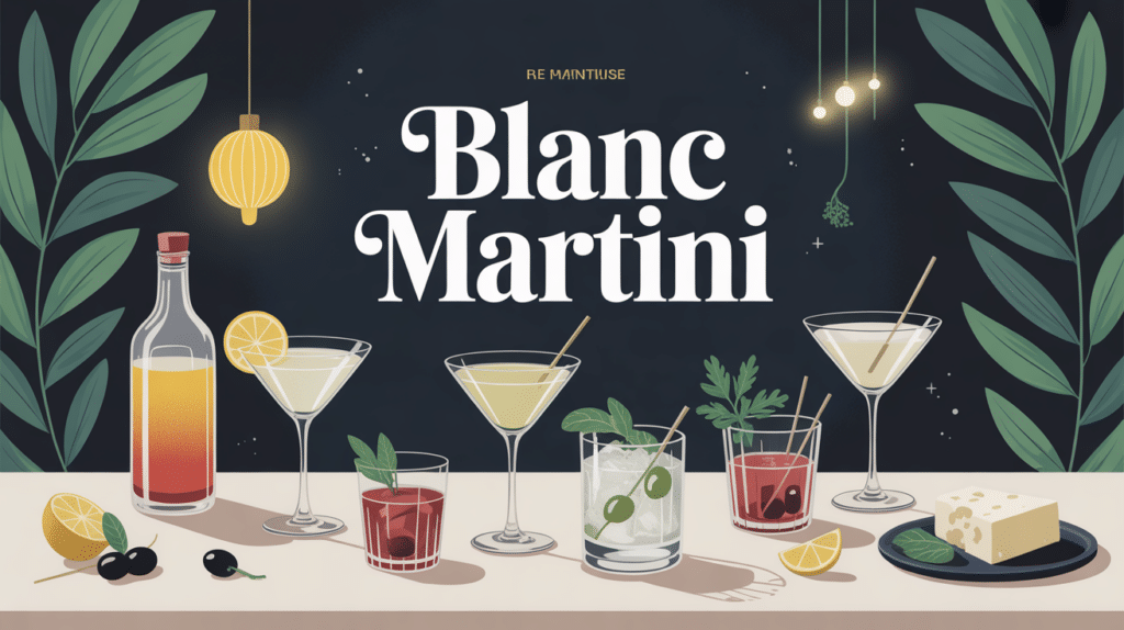 ambiance elegante avec martini blanc