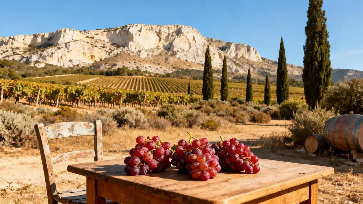 Massif de la Clape vignobles Château Capitoul raisins