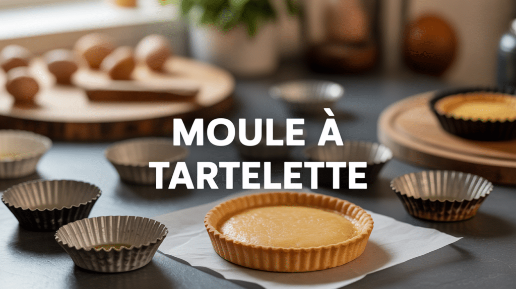 moule tartelette et tartelette doree sur table