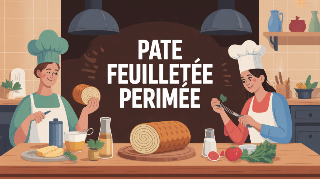pate feuilletée périmée sur table de cuisine