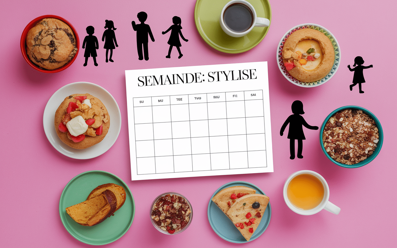 Calendrier menus petit déjeuner sans gluten pratique