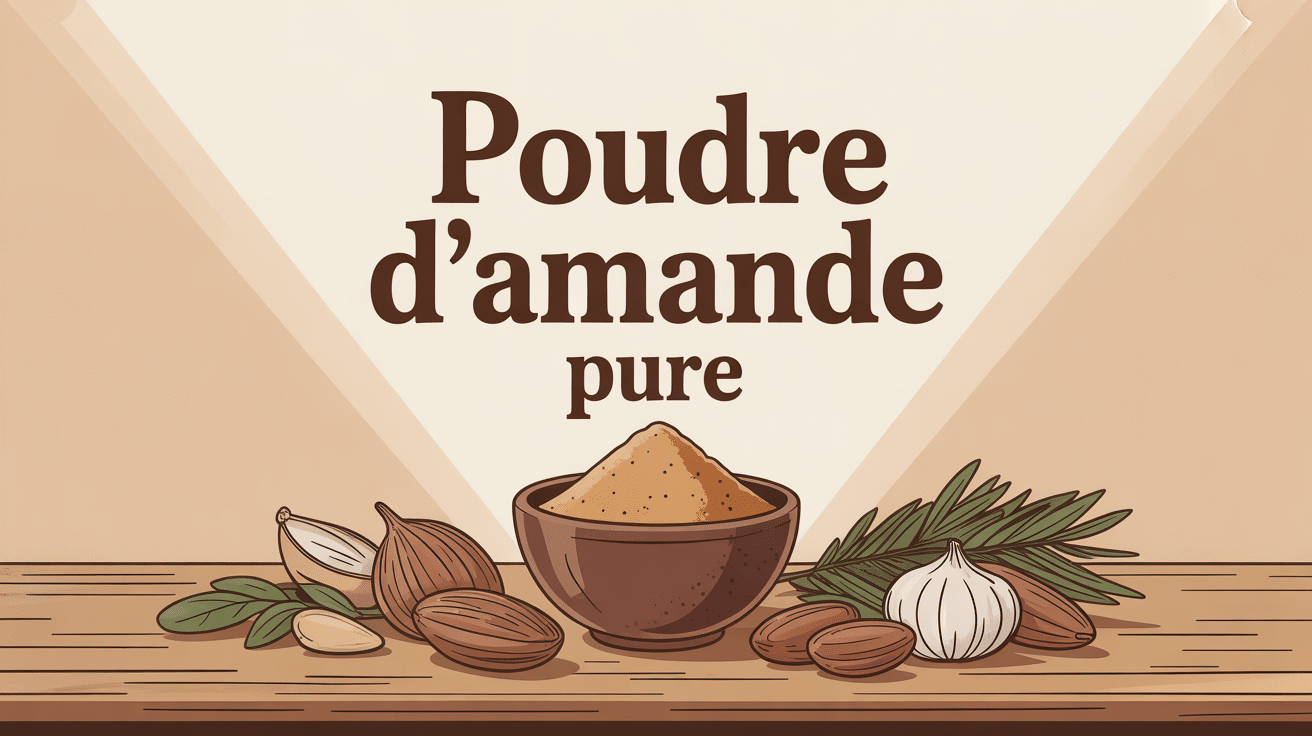 bol de poudre d amande sur table bois
