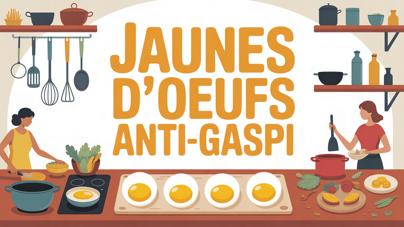Illustration cuisine familiale que faire avec 4 jaune d'oeufs anti-gaspi