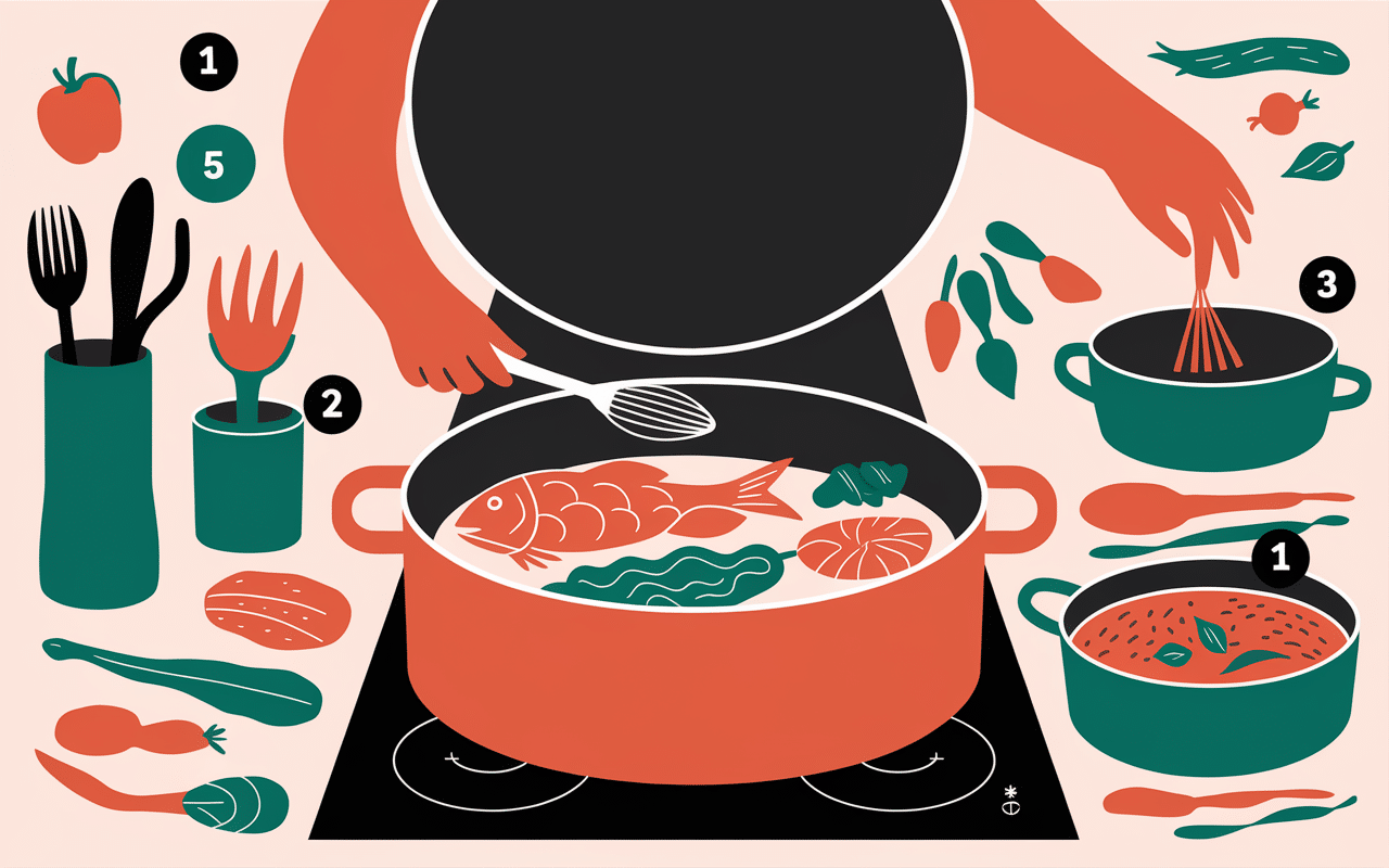 Cocotte couscous poisson préparation