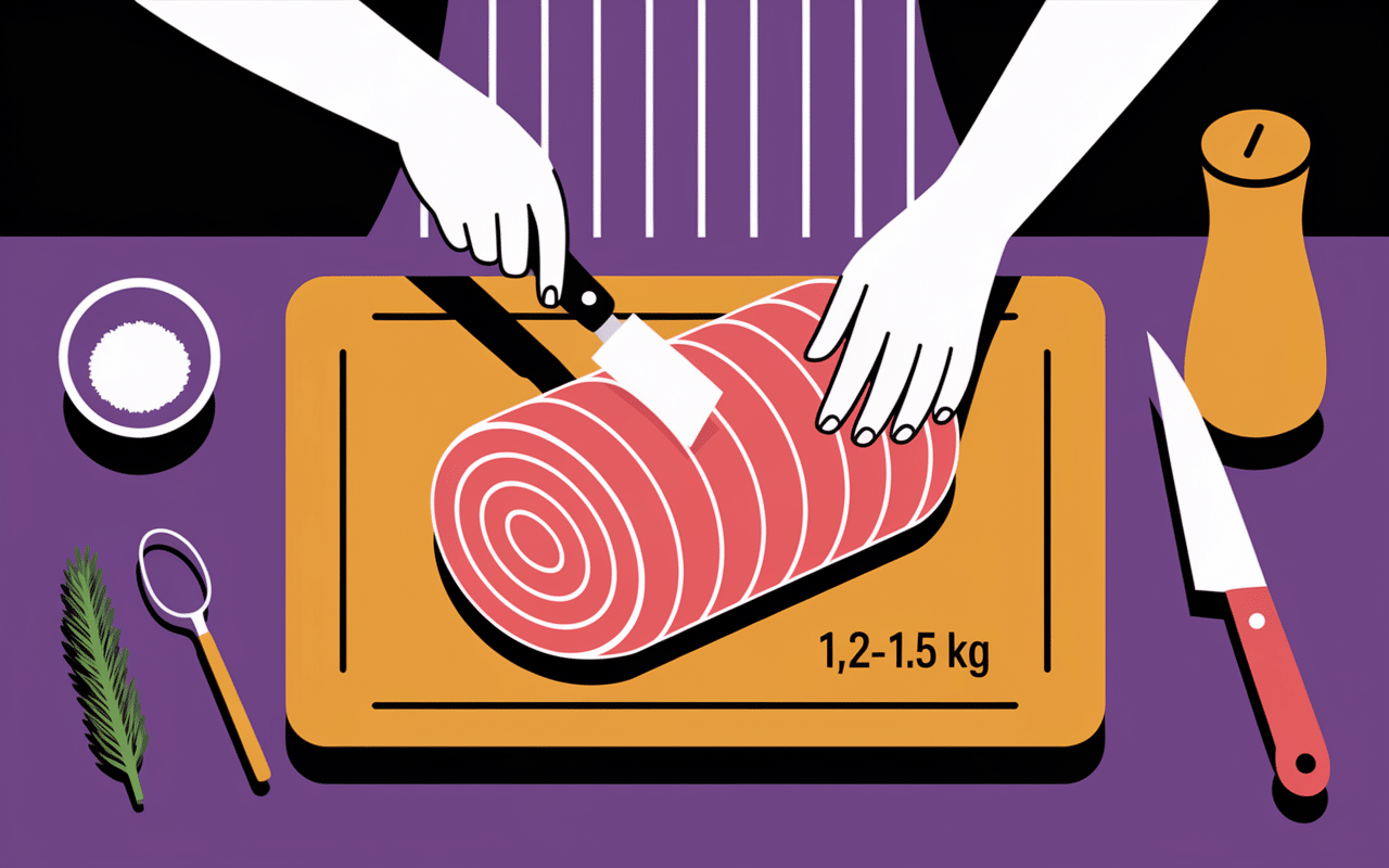 rouelle de porc confite sur planche cuisine