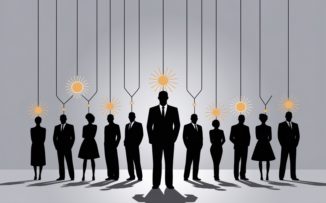 the financier silhouettes tensions personnages