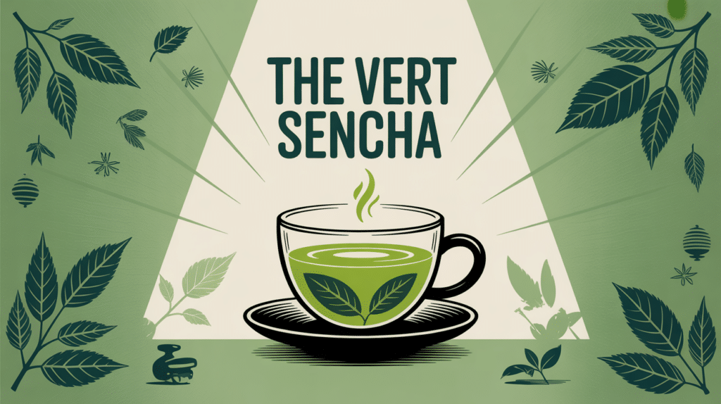 tasse de the vert sencha stylisee