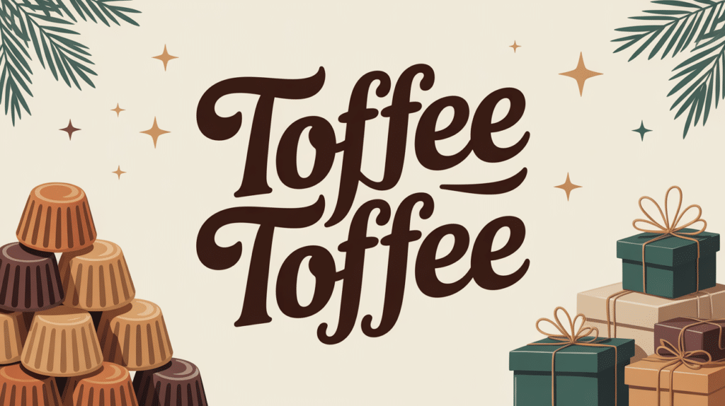 pile de bonbons caramel toffee toffee festive