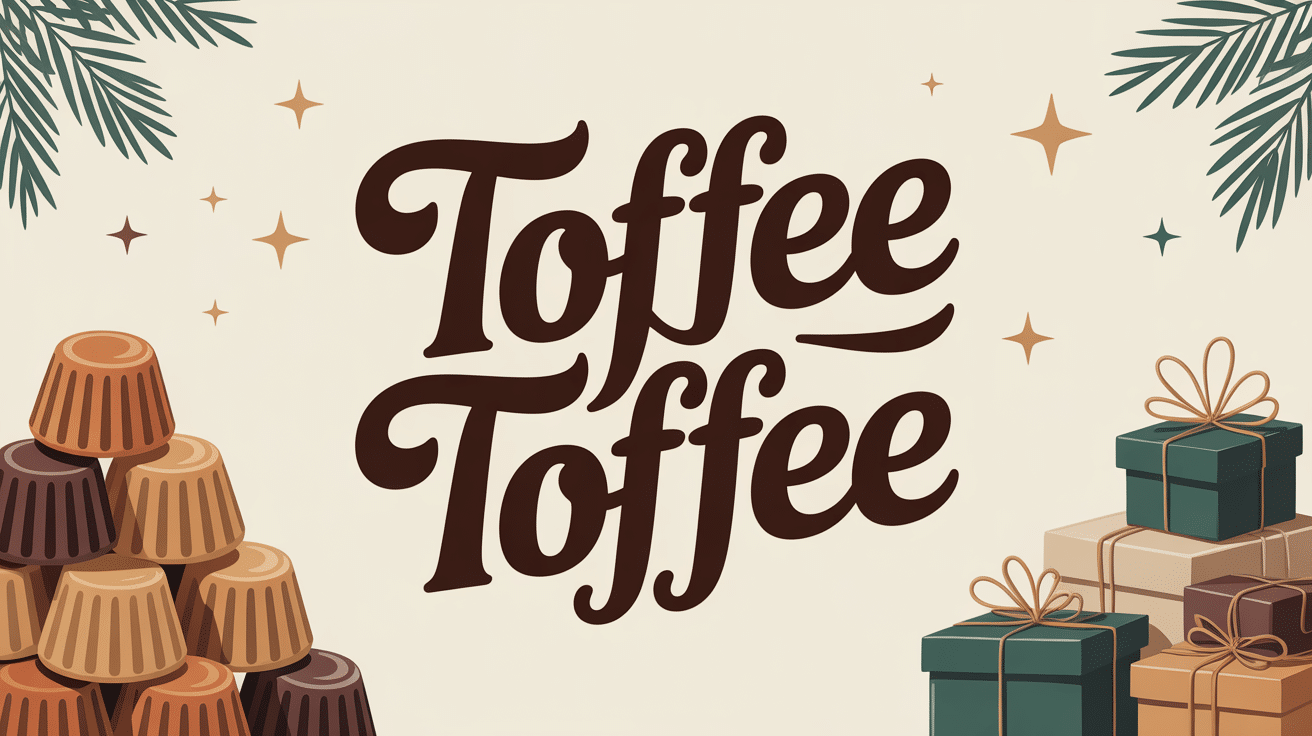 pile de bonbons caramel toffee toffee festive