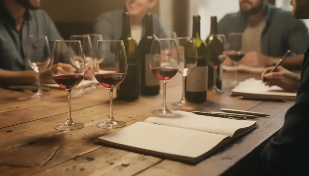 Table degusation vin ambiance conviviale