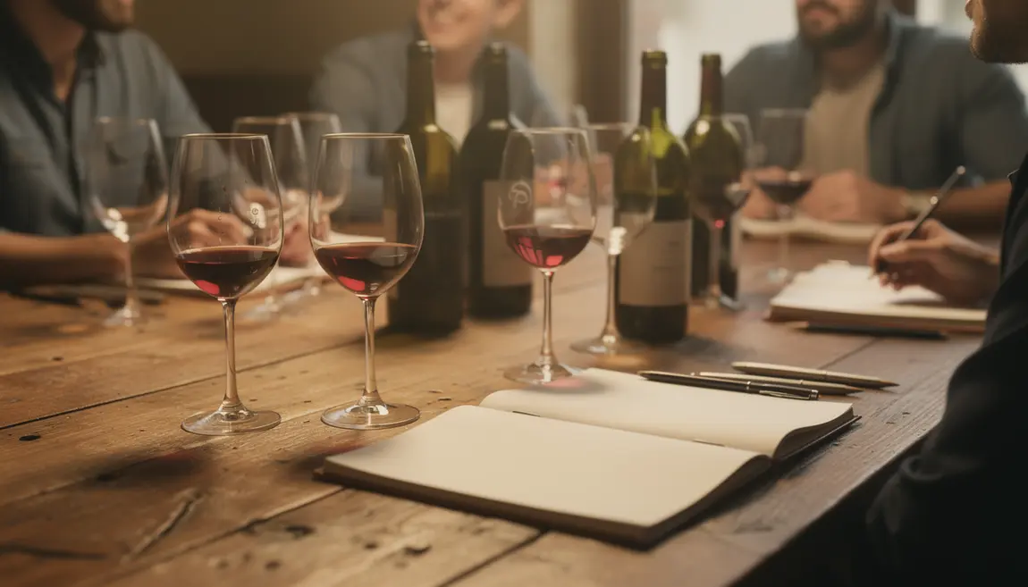 Table degusation vin ambiance conviviale