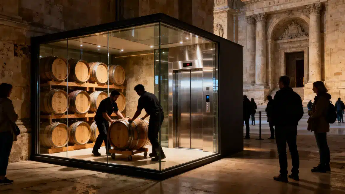 barriques vin bio mini-cave Tour Eiffel technique