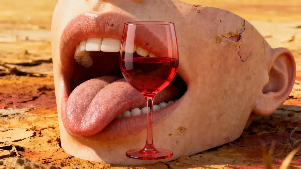 Vin astringent sensation bouche
