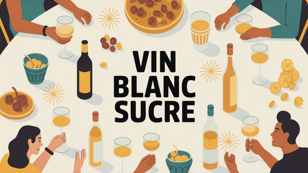 vin blanc sucré verres bouteilles ambiance chaleureuse