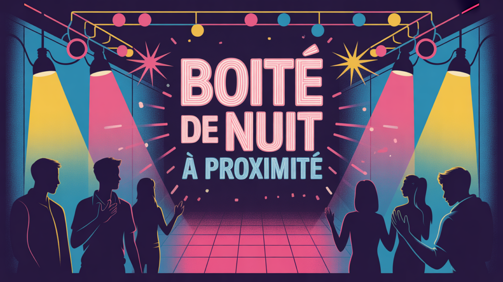 Entrée d'une boîte de nuit à proximité, ambiance festive