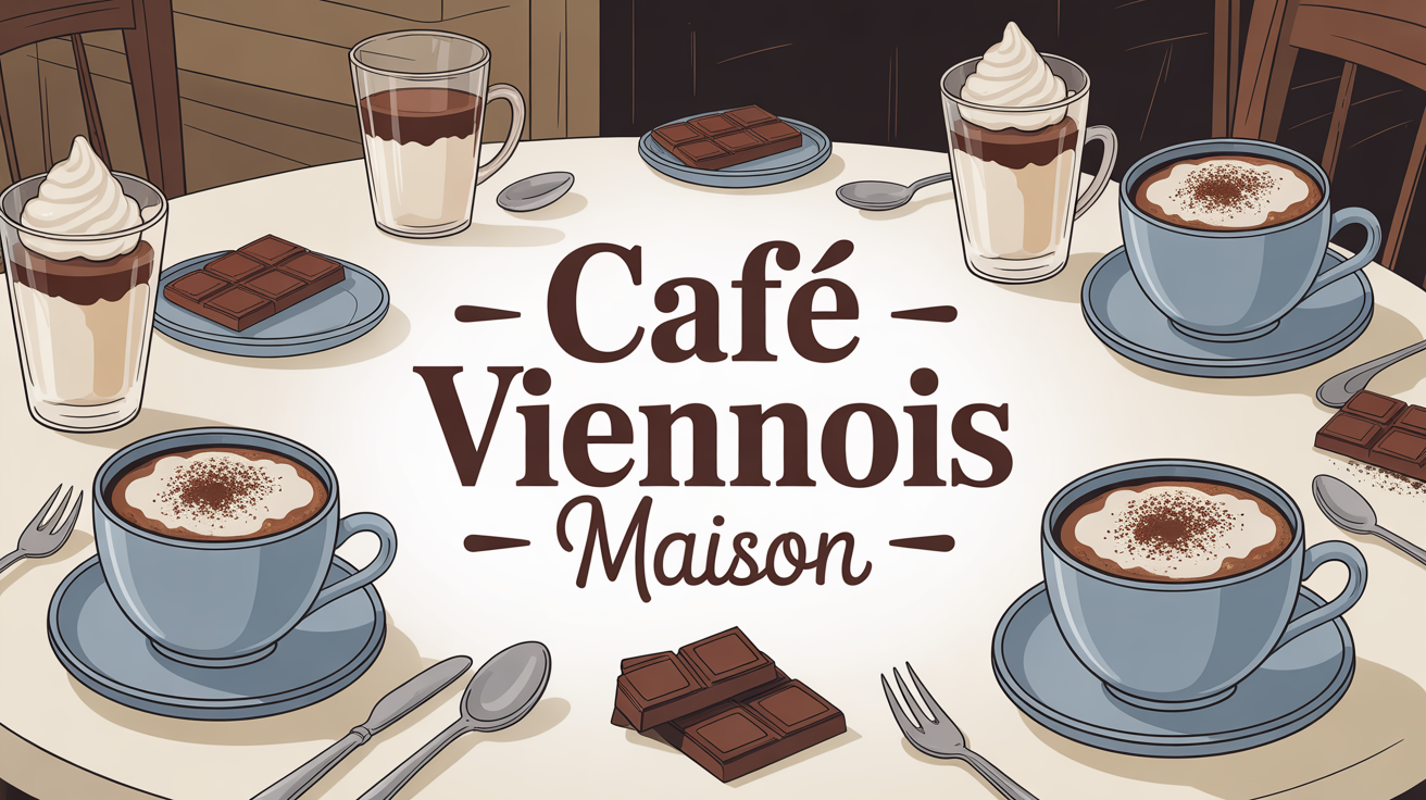 table conviviale café viennois chantilly chocolat