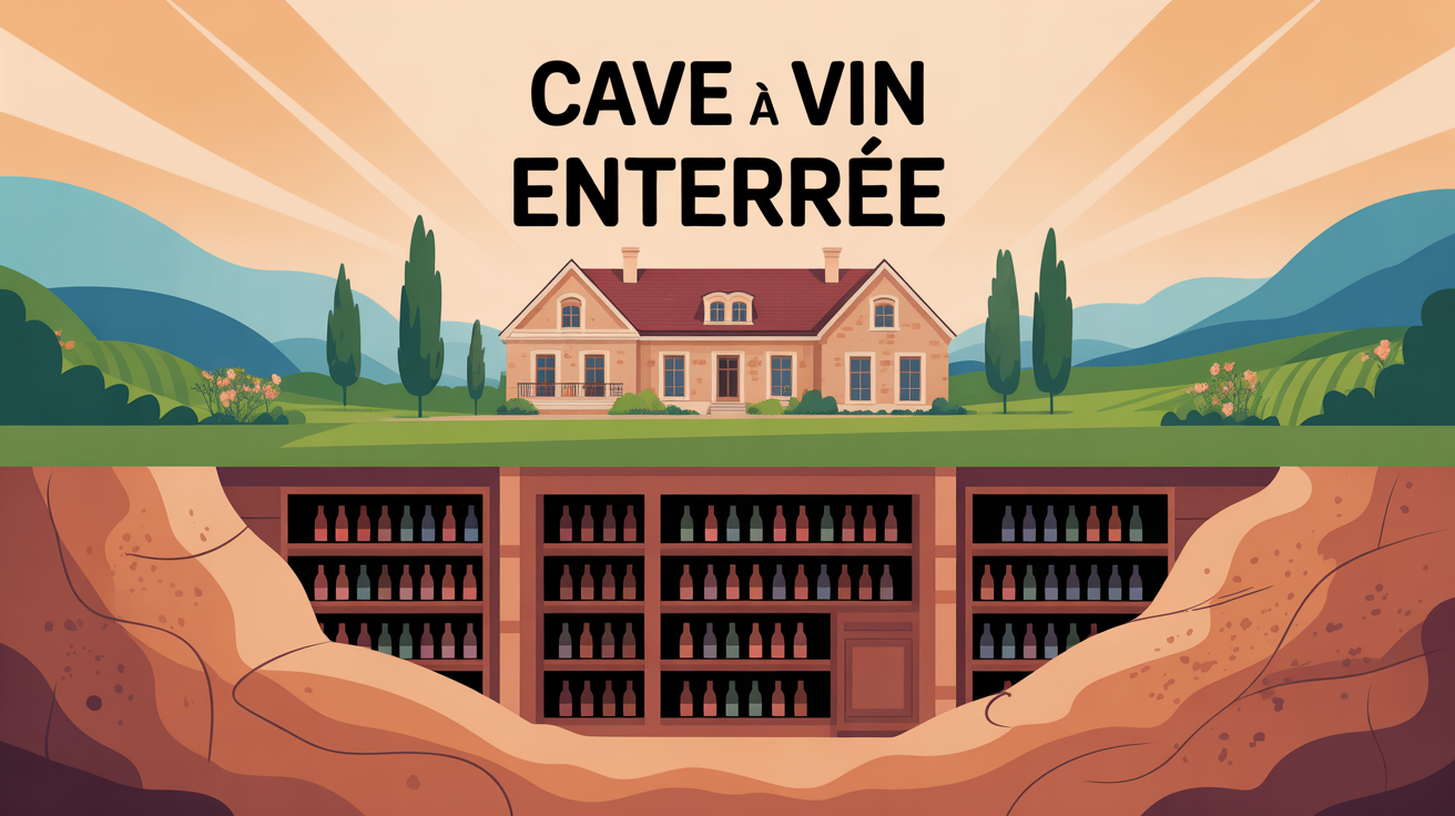 coupe maison cave à vin enterrée prix