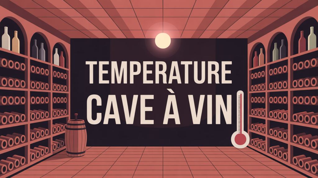 Illustration cave à vin problème température, ambiance chaleureuse