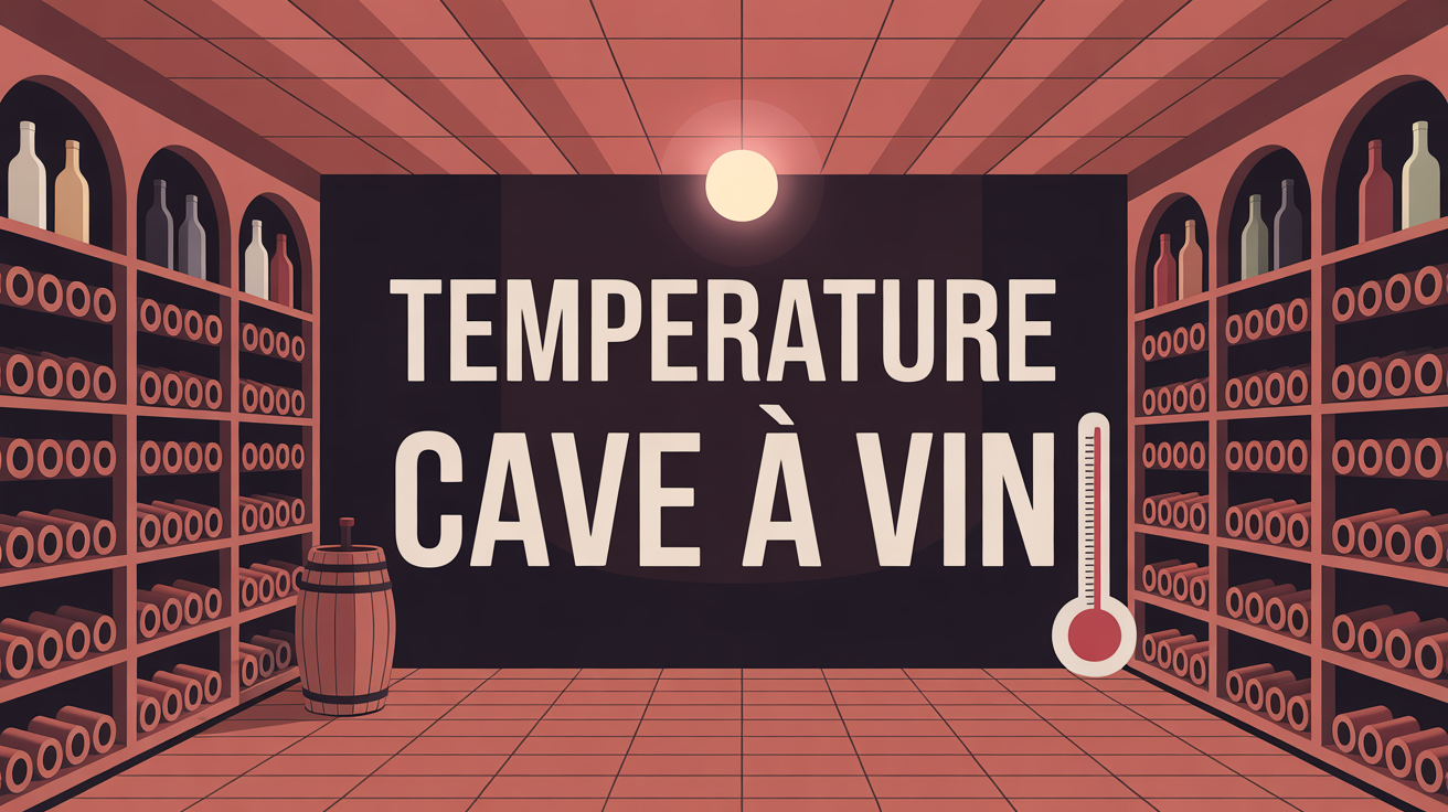 Illustration cave à vin problème température, ambiance chaleureuse