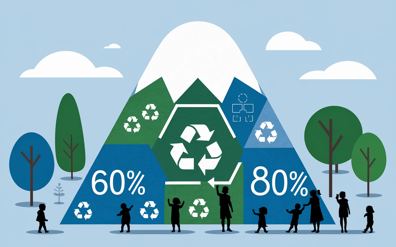 montagne de bouteilles eau en bouteille recyclage