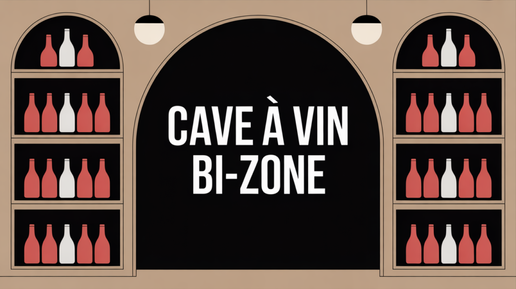 Vue d'une meilleure cave à vin bi-zone moderne