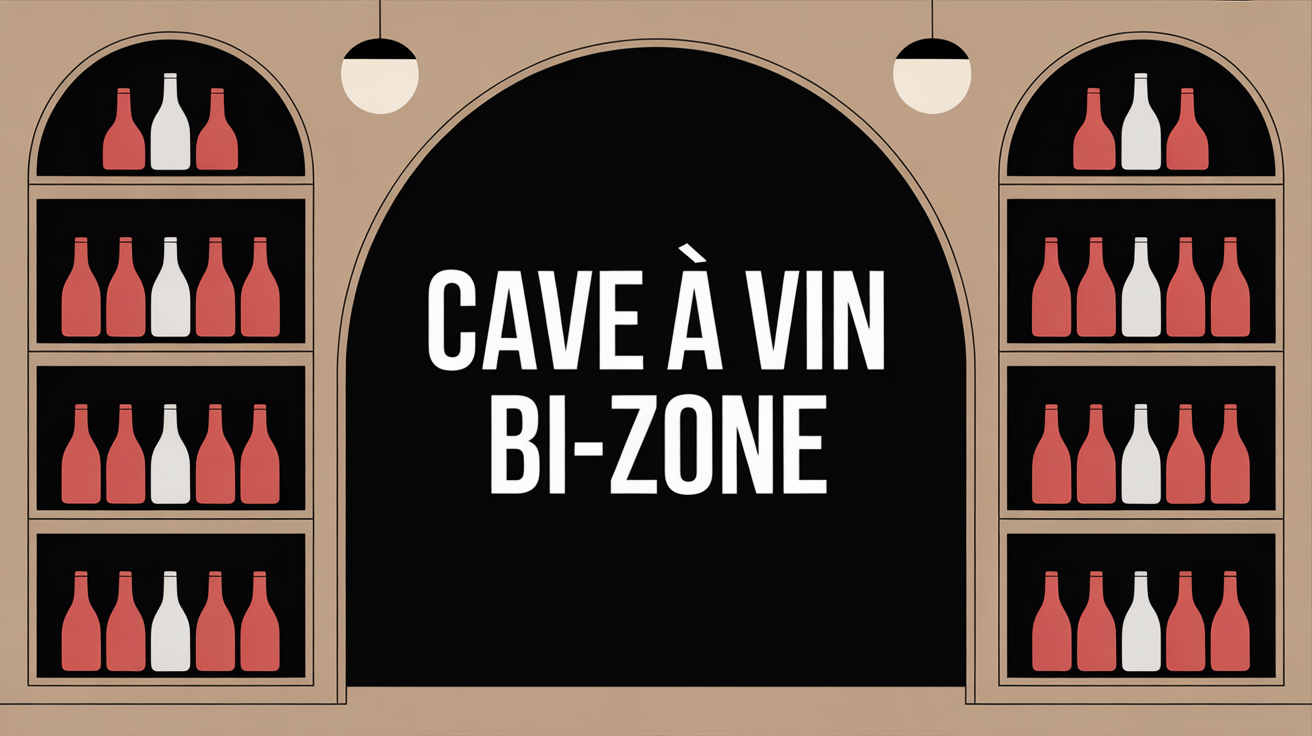 Vue d'une meilleure cave à vin bi-zone moderne