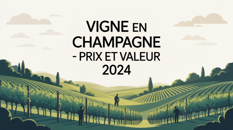 Illustration stylisée vignes prix 1 hectare de vigne en champagne