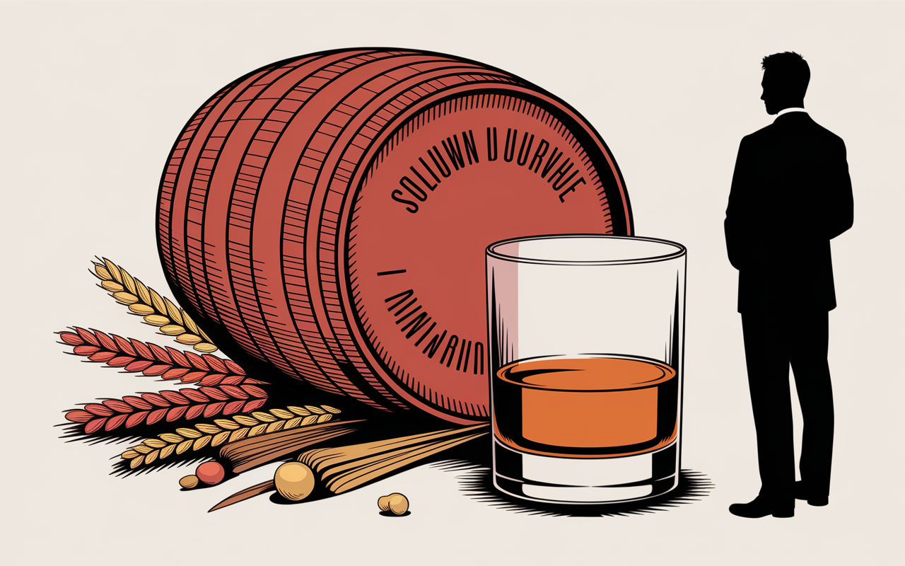 Alambic, fûts et grains whisky canadien