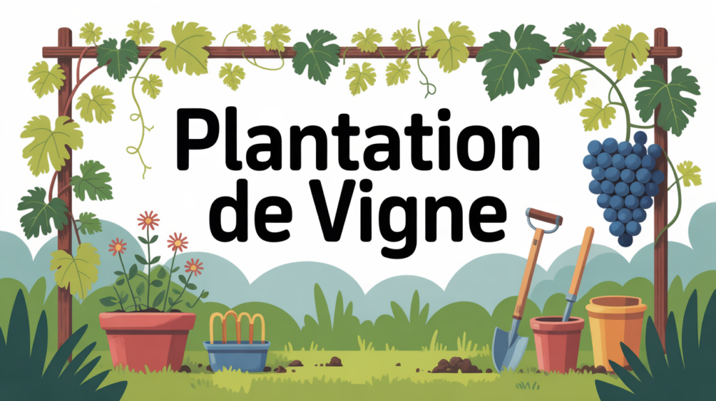 illustration jardin quand planter vigne