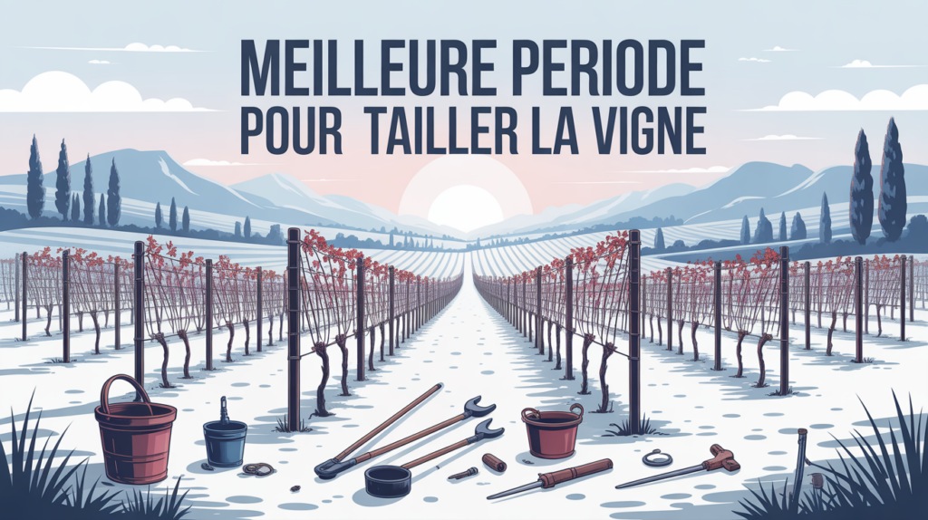 quand tailler la vigne illustration vignoble hiver