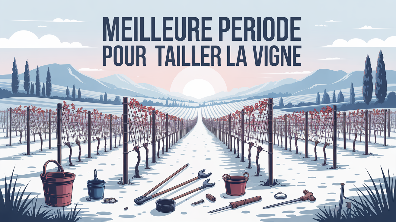 quand tailler la vigne illustration vignoble hiver