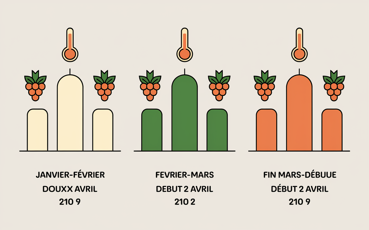 quand tailler la vigne tableau periodes par climat