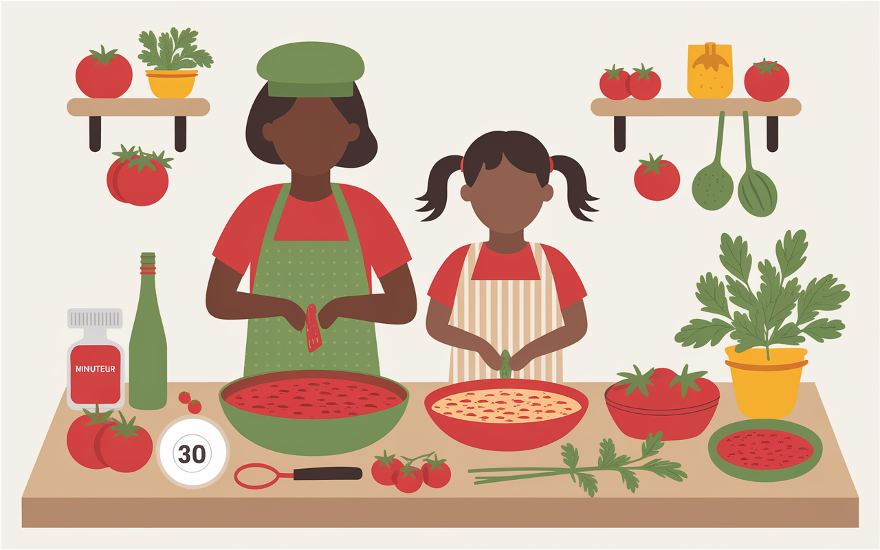 préparation recette avec tomates rapide