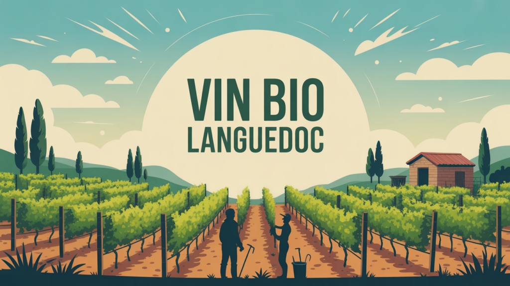 Vue vignoble bio domaine senat Languedoc