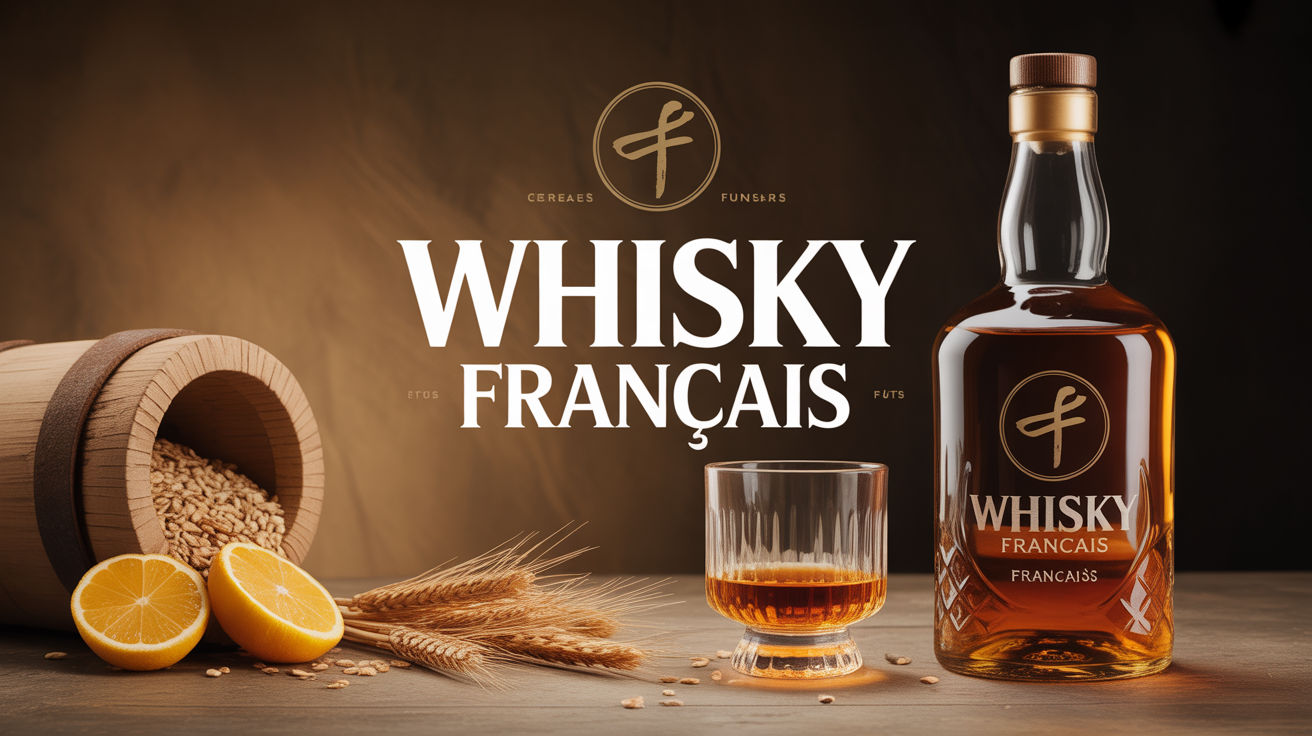 image de whisky francais bouteille et verre atmosphère chaleureuse