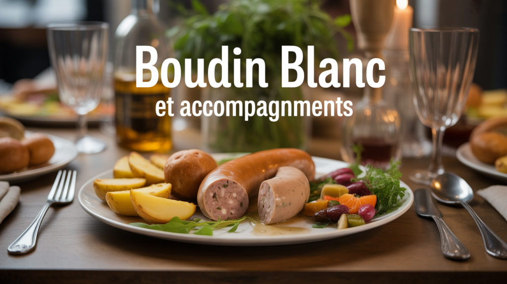 Accompagnement boudin blanc, table chaleureuse