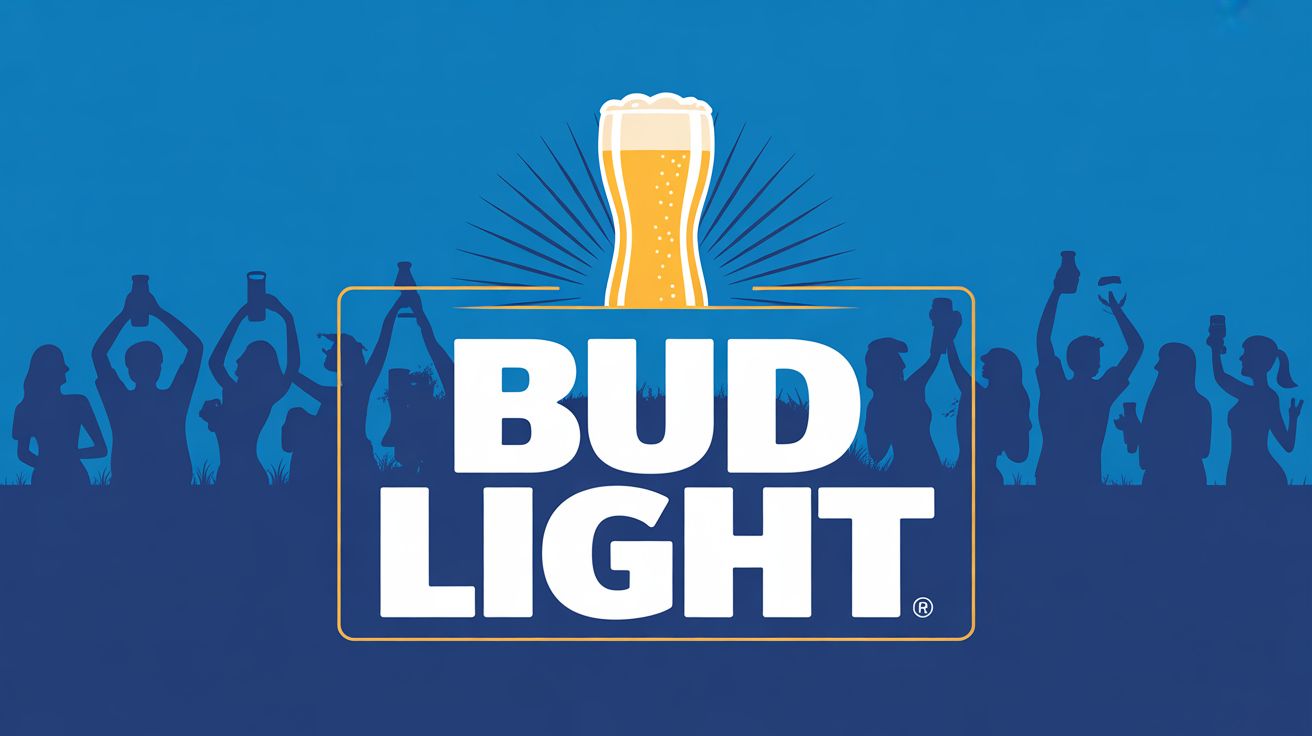 illustration canette budlight ambiance fete