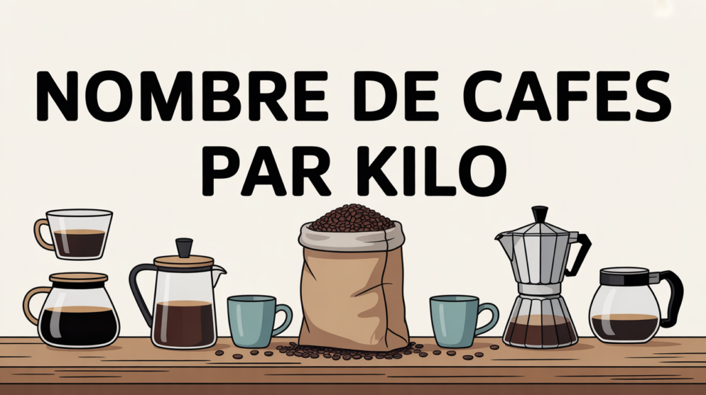 Vue stylisée sac café, combien de café avec 1kg de grain