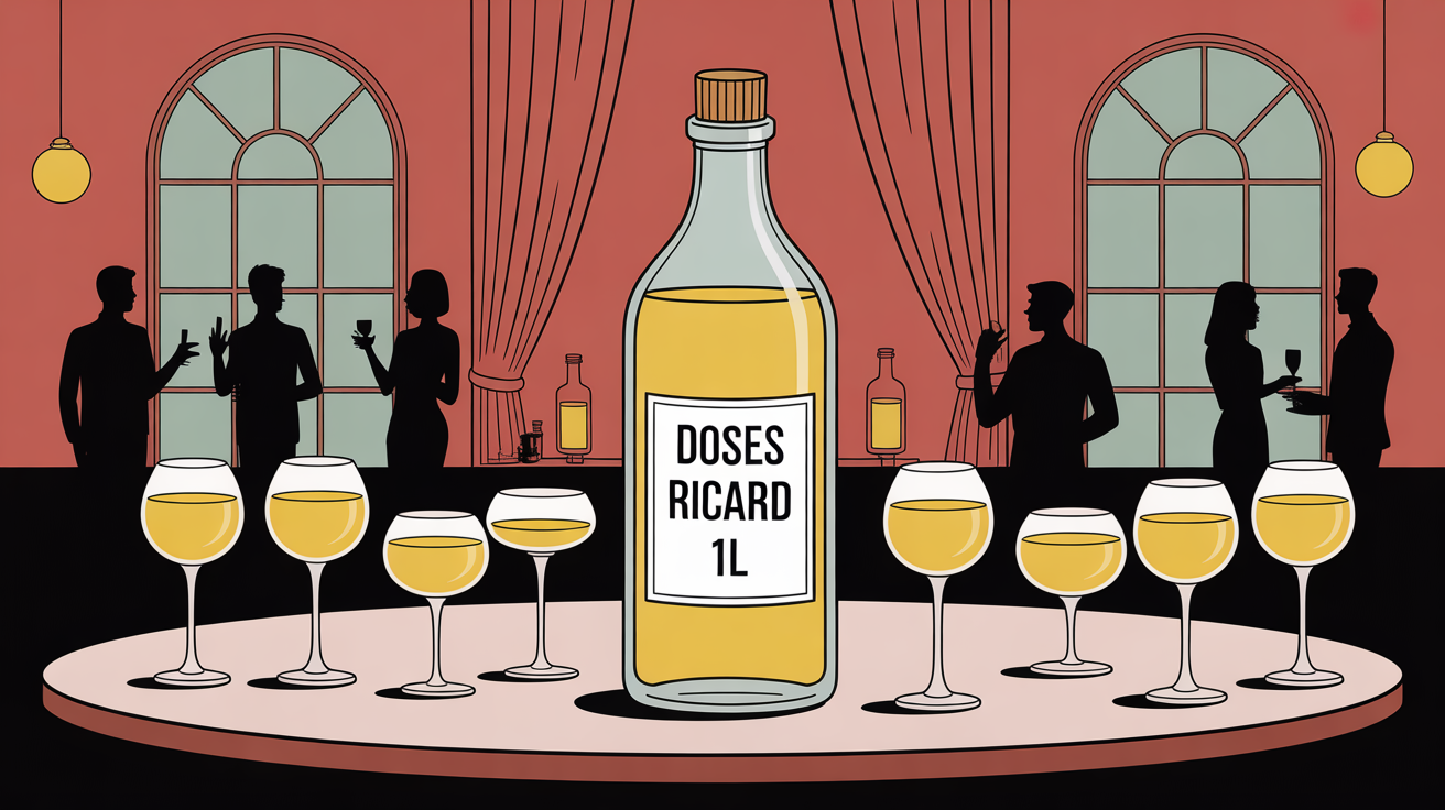 Combien de dose de ricard dans 1 litre, bouteille, verres, ambiance apéro